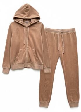 Juicy Couture Velour Tracksuit, Size XS/S, Tan